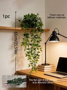 1 pieza Planta colgante artificial | Planta colgante falsa, planta artificial en maceta en miniatura adecuada para pared de flores DIY, flores falsas resistentes a los rayos UV para jardín colgante, balcón, alféizar de ventana, decoración exterior, ideal para hogar, sala de estar, oficina, baño, decoración de estantería, decoración de boda y cumpleaños, perfecta para decoración de primavera y verano al aire libre y del patio - Verde - Ver 8