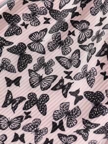 4pcs/Pack Girls Casual Butterfly & Polka Dot Print Leggings - Multicolor - View 5