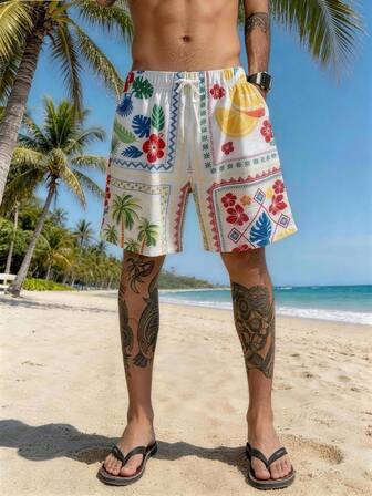 Amerikanischer Stil Herren Lässig Loose Retro Shorts