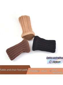 4PCS Table And Chair Leg Socks, Perfect For Noise Elimination, Floor Protectors, Non-Slip Chair Leg Socks, Furniture Leg Covers, High Elasticity, Woven Furniture Pads - Multicolor - View 3