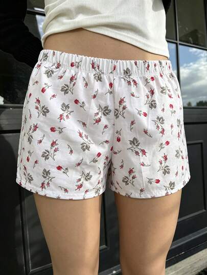 Sundraya Quần short nữ in hoa kiểu dáng thường ngày