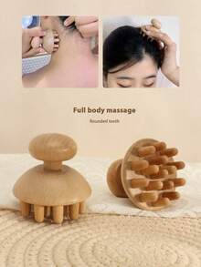 1pcWood Therapy Massage Tool Lymphatic Drainage Massager Kit Professional Body Cellulite Massager For Body Sculpting,Contouring,Relief Muscle,Anti-Cellulite - Apricot - View 8