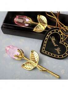 1pc Glass Rose Mini Crystal Flower Artificial Flowers,Mini Crystal Gift Box Decoration Valentine's Day New Year Easter Mother's Day Gift, Birthday Gift (Comes With Gift Packaging Box) - Multicolor - View 17