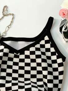 GlowEve Women Checkered Casual Versatile Daily Wear Camisole Top - Multicolor - View 3