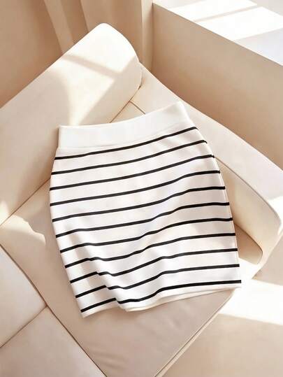 Everyssa Damesrokken - Nieuwe lente/zomerrokken voor dames, zomeroutfits voor dames, gestreepte rokken met kleurblokken voor dames, nauwsluitende kokerrokken voor dames, superminirokken voor dames, rokken met hoge taille voor dames, modieuze en elegante casual rokken voor dames, geschikt voor thuis, dagelijks gebruik en buitenactiviteiten.