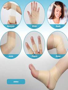 1 Roll Of 6cm * 10m Skin Base Film Foam Bandage Sponge Wrist Band Elastic Bandage - Beige - View 5