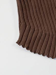 Áo vest nữ dáng ôm, tối giản, màu vàng nhạt, cổ chữ V, thanh lịch, dễ phối đồ, thích hợp cho công sở. - màu nâu - Xem 3