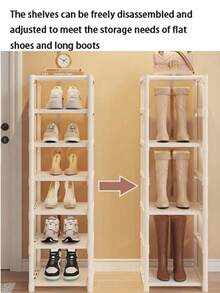 Space-Saving Stackable Shoe Rack, Durable Metal Shoe Cabinet Storage Shelf With Quality Fabric Dividers, Suitable For Entryway And Dorm - Easy To Assemble, Durable And Stylish Home Storage Organizer - Multicolor - View 12