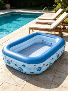 SHEIN 1 pièce Piscine gonflable de grande taille 150 cm/59 po, convient pour la cour et les jeux en famille, piscine de couleurs vives - Multicolore - Voir 5