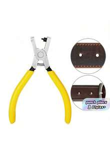 1pc Universal Handheld Belt Punch Tool For Belts, Shoelaces, Watch Straps, Men's Valentine's Day, Valentine's Day Wedding, Birthday, Pliers, Tools, Binder Clips - Yellow - View 12