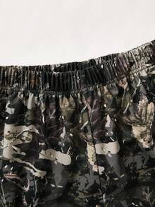 SHEIN Bộ áo thun in hình xe hơi và quần short in họa tiết rằn ri dành cho thiếu niên nam. - Nhiều màu - Xem 6