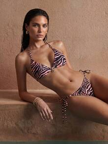 Bộ bikini họa tiết động vật dành cho nữ, thích hợp cho kỳ nghỉ biển. - Nhiều màu - Xem 5