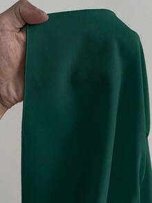 Maweii Vestido casual de talla grande de unicolor con hombros descubiertos - Verde Oscuro - Ver 7