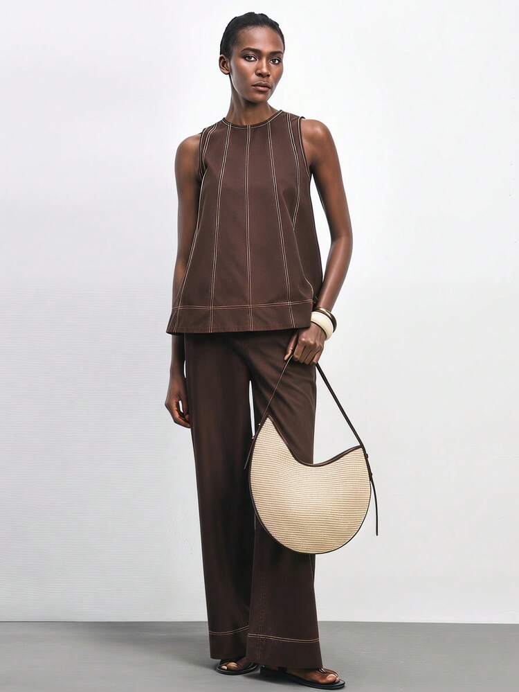 SHEIN Maija Ladies, Women Shoulder Bag, Hobo Bag, Straw Bag, Straw Woven Bag, Tassels, Fashionable, Elegant, Simple, Personalized, Versatile, For Beach, Vacation, Holiday, Summer, Seaside, Beach Party, Daily, Shopping (The Shoulder Strap Length Is Adjustable)