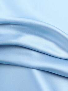 1PC DIY Blue Solid Color Satin Fabric Suitable For Gift Wrapping Dresses Shirts Cheongsam Wedding Dresses Room Decoration And Craft Sewing Supplies - A - View 6