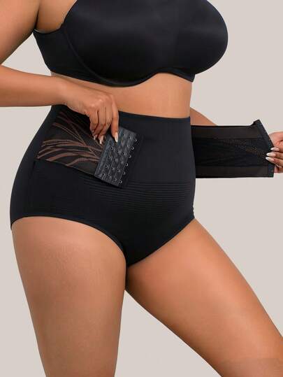 大码女式高腰前扣修身裤