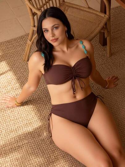 Swim Chiccia Große Größen Damen Lässig Bikini Set