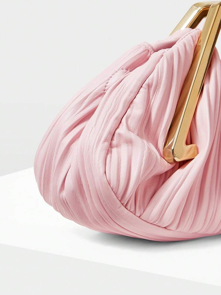 LADIES ELEGANT SOFT PLEATED HANDBAG, EXQUISITE SIMPLE HARDWARE HANDBAG,  FOR PARTIES, DATES, COMMUTES, VERSATILE  FOR LADIES,  MOTHERS