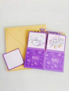 1pc 3D Pop-Up Mother's Day Greeting Card With Envelope - Vibrant Floral Design, Heartfelt Wishes And Creative Gift Suitable For Mom Or Elderly Women, Mother's Day Gift | Elegant Calligraphy |  Mom Birthday Gift - one-size - View 5