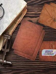 60 piezas Conjunto de papelería vintage y sobres, papel de carta A5 Kraft y sobres que incluyen papeles de cartas antiguas, sobres Kraft, accesorios retro, cuerdas, para Acción de Gracias, San Valentín, cartas de amor, invitaciones, etc. de vuelta al colegio - Marrón - Ver 6