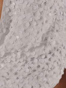 MUSERA Sequin Deep Halterneck Backless Top Only Summer Holiday Vacation Beach Ibiza Cute Girly Festival Elegant Cherry Moon - White - View 6