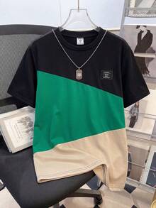 SHEIN Camiseta De Diseño Retro De Manga Larga Con Letras Para Niños En Periodo De Transición - Multicolor - Ver 1