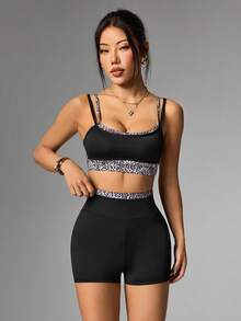 SHEIN Dewbera Women Sports Sets - Black - View 3
