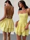 Aloruh Women's Summer Vacation Textured Criss-Cross Backless Jumpsuit