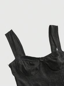 Đầm ren đen phong cách Gothic dành cho nữ, độc đáo, gợi cảm, đa năng, thích hợp cho mùa xuân/hè. - màu đen - Xem 3