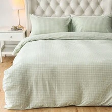 Cirelle Bộ Ga Trải Giường Phong Cách Boho (2/3 Món) - Chất liệu mềm mại như vải lanh | 1 Ga trải giường + 1/2 Vỏ Gối (Không kèm ruột chăn) Bộ ga giường thoáng khí phong cách nông trại 100% cotton đã qua xử lý Ga trải giường kẻ sọc Kích thước King Size Phù hợp cho mọi mùa - Nhiều màu - Xem 8