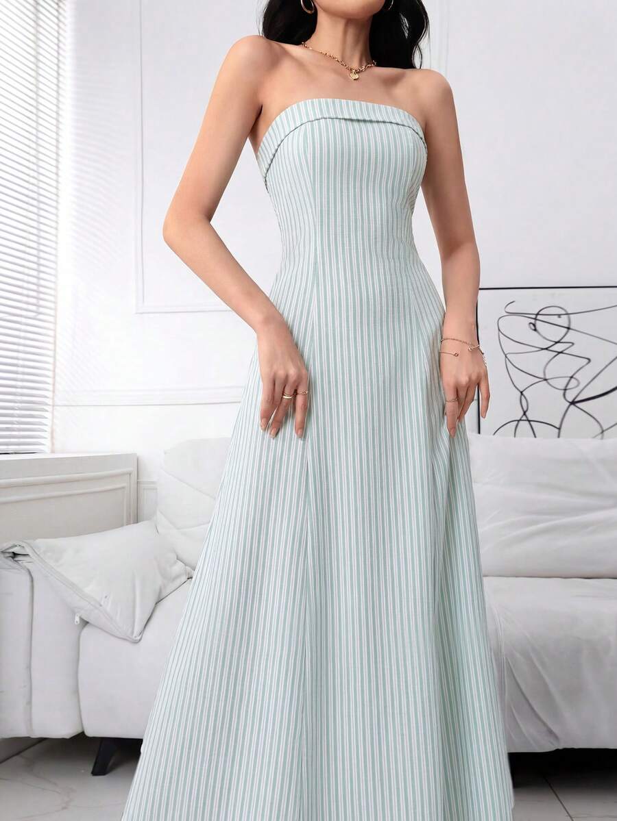 Modelyn Đầm quây kẻ sọc dành cho nữ