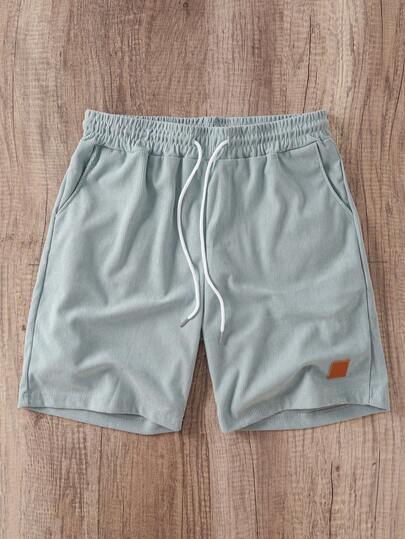 Men's Corduroy Drawstring Waist Casual Shorts