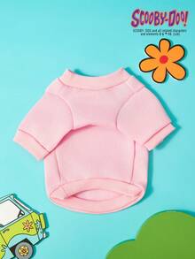 SCOOBY-DOO X 1 pieza Ropa para mascotas anti-caída de pelo, gruesa y cálida, con diseño de carta de amor de cachorro lindo, sin sombrero - Rosa - Ver 8