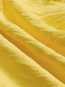 EMERY ROSE Women's Solid Color Lace Trim Dress, Summer - Light Yellow - View 7