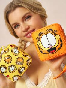 GARFIELD | SHEIN 1/1 套卡通图案印花收纳袋，可用作女性卫生用品收纳袋、数码产品收纳袋、小物件收纳袋、猫咪图案收纳袋 - 彩色 - 查看 2