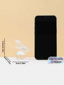 SHEIN 1pc Light Luxury Creative Transparent Crystal Butterfly - transparent - View 2