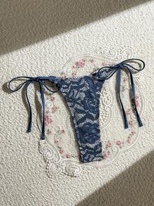 SHEIN Swim Vcay Bộ bikini dây mảnh cạp cao màu đen xoắn bên hông, kiểu dáng gợi cảm dành cho nữ, thích hợp cho kỳ nghỉ xuân hè. - Nhiều màu - Xem 1