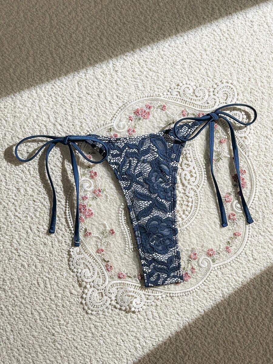 SHEIN Swim Vcay Bộ bikini dây mảnh cạp cao màu đen xoắn bên hông, kiểu dáng gợi cảm dành cho nữ, thích hợp cho kỳ nghỉ xuân hè. - Nhiều màu - Xem 1