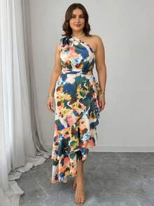 Vionelle Damen-Kleid in großen Größen, französischer Stil, lässig elegant, Muster, ärmellos, für Hochzeit, Brunch, Taufe, als Gast, komplett weiß, Sommer - Verschiedenfarbig - Übersicht 5