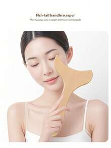 1pcWood Therapy Massage Tool Lymphatic Drainage Massager Kit Professional Body Cellulite Massager For Body Sculpting,Contouring,Relief Muscle,Anti-Cellulite - Apricot - View 10