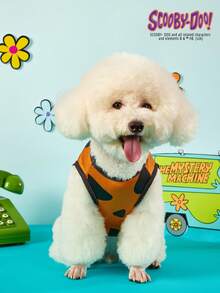 SCOOBY-DOO X PETSIN 2pcs Brown Puppy Flower & Car Print Pet Top, Ultra Soft Skin-Friendly Fabric, Breathable And Lightweight, Helps Reduce Shedding, Keeps Your Pet Cool And Comfy For Daily Wear Or Outdoor Play - Multicolor - View 13