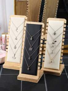 1 Or 2 Pieces Creative Bamboo Necklace Display Stand, Fashion Jewelry Storage Rack, Perfect For The Back-To-School Season - One Size - View 1