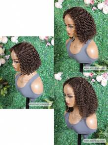 Chocolate Dark Brown Water Wave Pre Bleached Pre Plucked Pre Cut Lace 180% Density Wear And Go Glueless 4x4 Lace All Ready Wig With Anti Slip Silicone Band And Breathable Dome Cap - S4 - View 4
