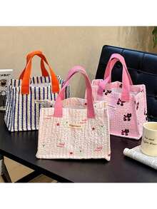 Cute And Stylish Lunch Box Tote Bag For Office Workers And Students, Portable And Large Capacity Insulated Lunch Bag Back To School - High-value Lunch Bag - View 6