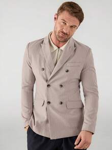 Mainfolk Men's Long Sleeve Double-Breasted Suit Jacket - Multicolor - View 6