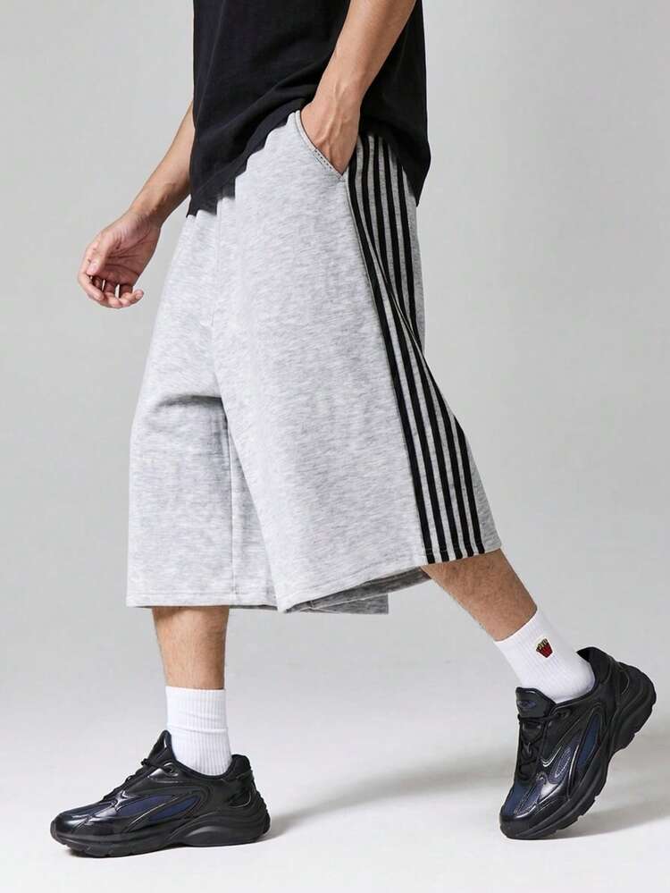 SUMWON Stripe Detail Basketball Shorts With Drawstring