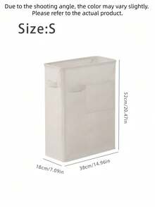 1 PC Of Multi-Size, Foldable, Durable, Made Of Oxford Fabric, Equipped With Support Rods, Multi-Functional, Space-Saving, Portable, Breathable, And Durable. Suitable For Storing Yoga Mats, Laundry Items, Storing Sports Equipment, Storing Household Gym Supplies, And Organizing Dormitory Storage, Etc. - White - View 2