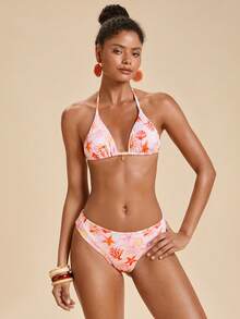 Travachic Women's Beach Vacation Ocean Print Swimwear Set - Multicolor - View 6