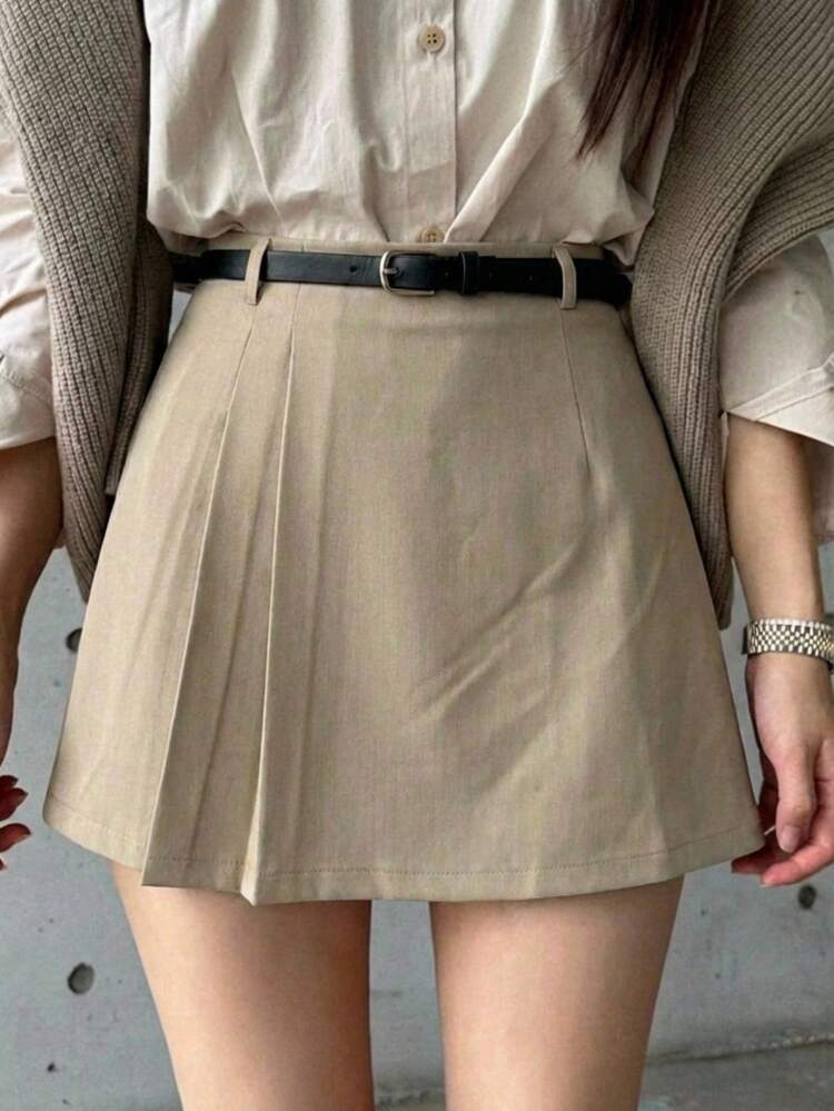 Women's Casual Solid Color A-Line Skirt, Summer