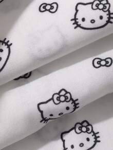 HELLO KITTY | DAZY 可爱印花吊带背心和长裤女士睡衣套装，夏季 - 黑色 - 查看 7